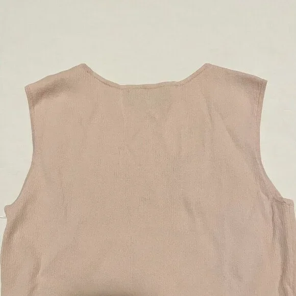 Vtg Jones New York Womens Shirt Top SM Ribbed Platinum Collection Sleeveless - Picture 10 of 14